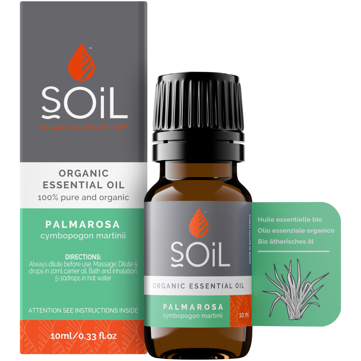 Óleo Essencial Palmarosa(Cymbopogon Martini) 100% Puro | Armazém Fruto