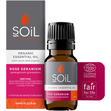 Organic Rose Geranium Essential Oil (Pelargoneum Graveolens) 10ml