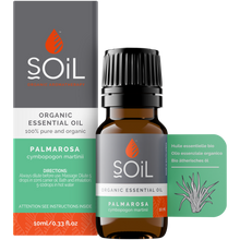 Organic Palmarosa Essential Oil (Cymbopogon Martini) 20ml