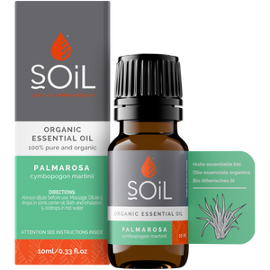 Organic Palmarosa Essential Oil (Cymbopogon Martini) 20ml