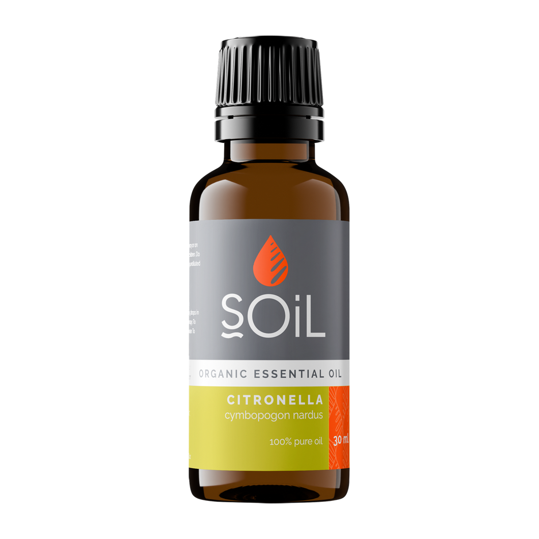Organic Citronella Essential Oil (Cymbopogon Nardus) 30ml
