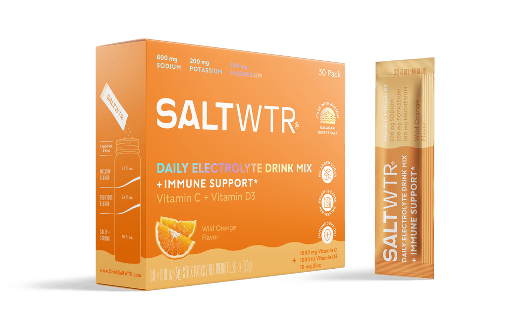 Functional Electrolyte Drink Mix - Immune Support- Wild Orange - 30 Pack