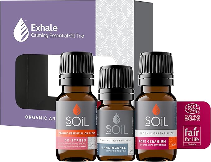 SOiL Exhale Organic Essential Oil Trio