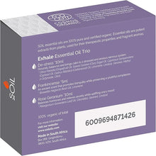 SOiL Exhale Organic Essential Oil Trio