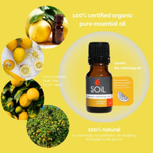 Organic Lemon Essential Oil (Citrus Limon) 10ml