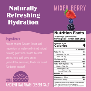 Functional Electrolyte Drink Mix - Clean Energy - Mixed Berry - 30 Pack