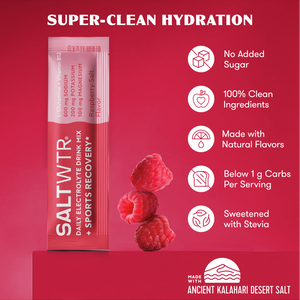 Functional Electrolyte Drink Mix - Sports Hydration - Raspberry Salt - 30 Pack