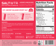 Functional Electrolyte Drink Mix - Sports Recovery - Raspberry Salt - 30 Pack