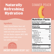 Functional Electrolyte Drink Mix - Gut Support- Summer Peach - 30 Pack