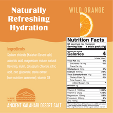 Functional Electrolyte Drink Mix - Immune Support- Wild Orange - 30 Pack