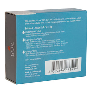 SOiL Inhale Organic Essential Oil Trio